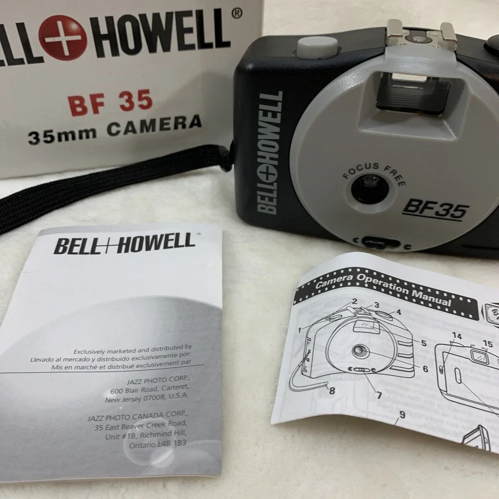 New Bell‎ Howell BF 35 Big Finder 35mm Camera Redeye reduction auto focus flash
